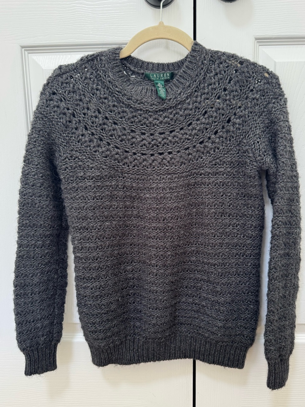 Ralph Lauren Women’s Charcoal Knit Sweater